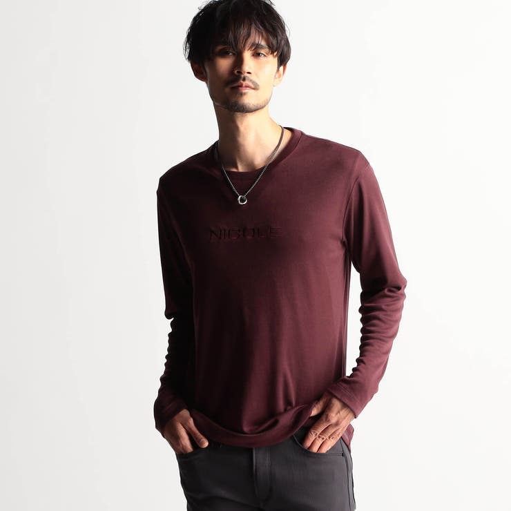 ロゴ刺繍長袖Tシャツ | NICOLE | 詳細画像1 