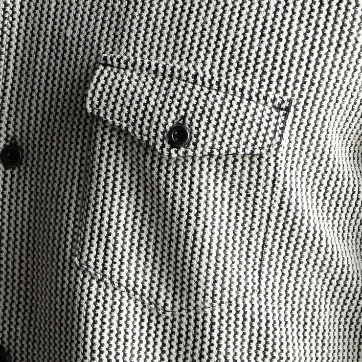 ラッセルストライプスタンドカラー7分袖シャツ | NICOLE | 詳細画像10 