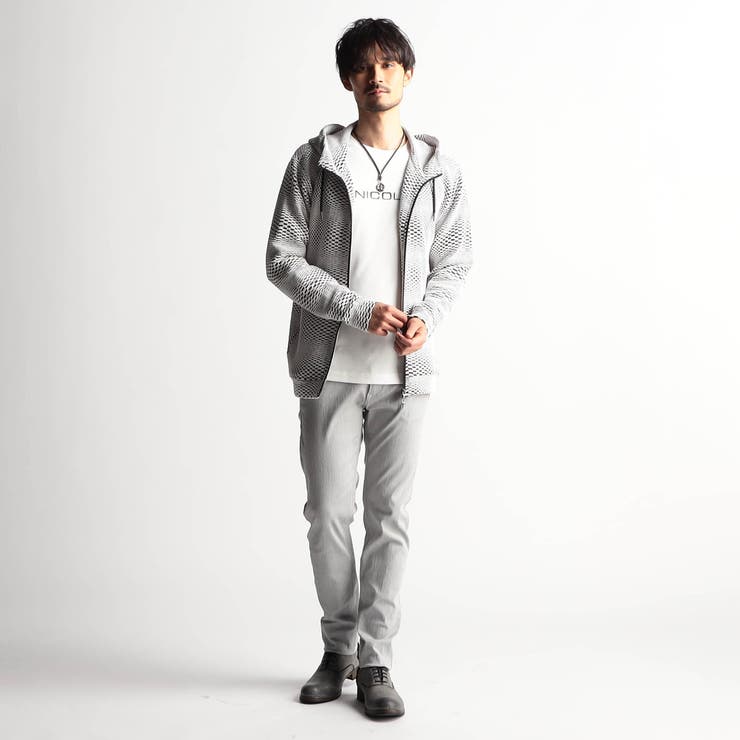 ジオメトリックジャガードフードパーカー | NICOLE | 詳細画像4 