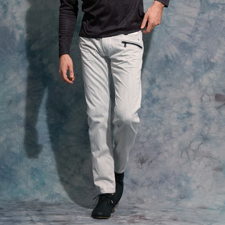 09ホワイト | バイロフトストレッチデニムパンツ | NICOLE