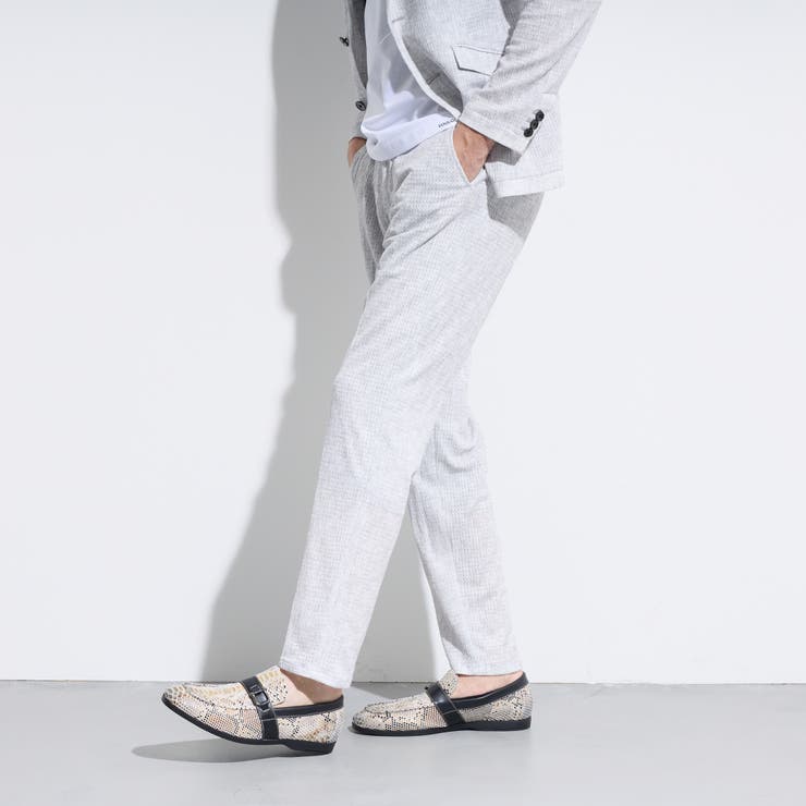 19ライトグレー | シアージャガードニットパンツ | NICOLE