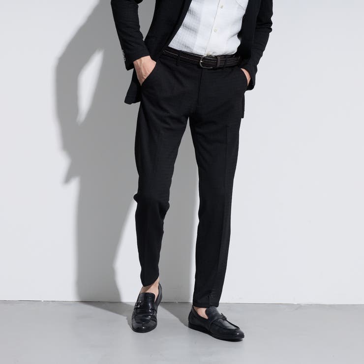 49ブラック | シアージャガードニットパンツ | NICOLE