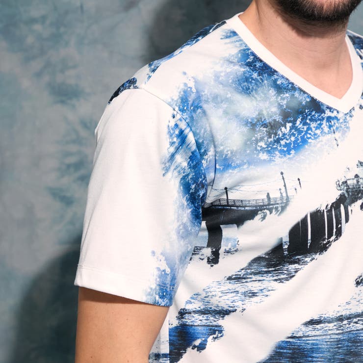 フォトラインアラカルトVネック半袖Ｔシャツ | NICOLE | 詳細画像10 