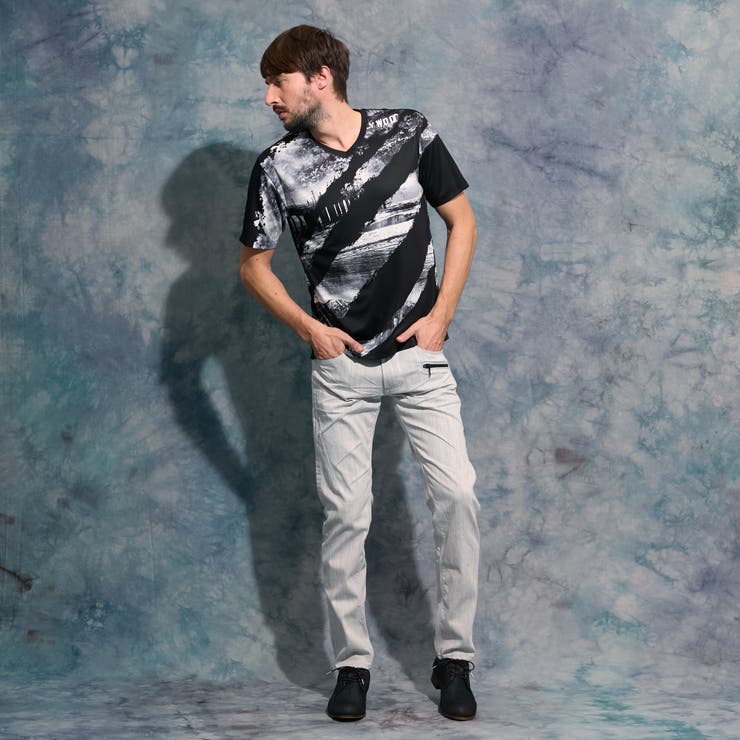 フォトラインアラカルトVネック半袖Ｔシャツ | NICOLE | 詳細画像3 