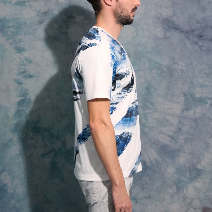 フォトラインアラカルトVネック半袖Ｔシャツ | NICOLE | 詳細画像7 