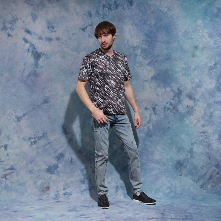 バイアスグラデーションロゴプリントVネック半袖Ｔシャツ | NICOLE | 詳細画像3 