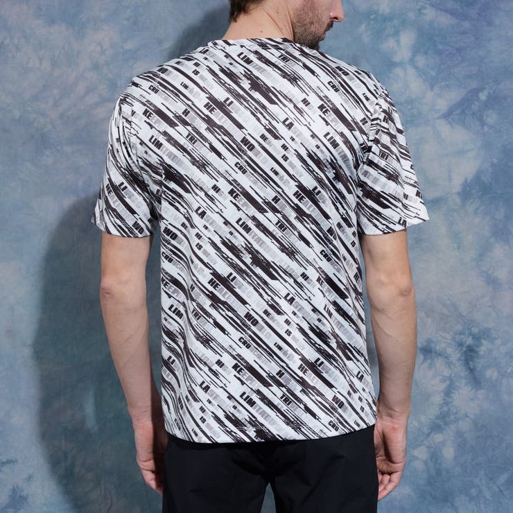 バイアスグラデーションロゴプリントVネック半袖Ｔシャツ | NICOLE | 詳細画像8 