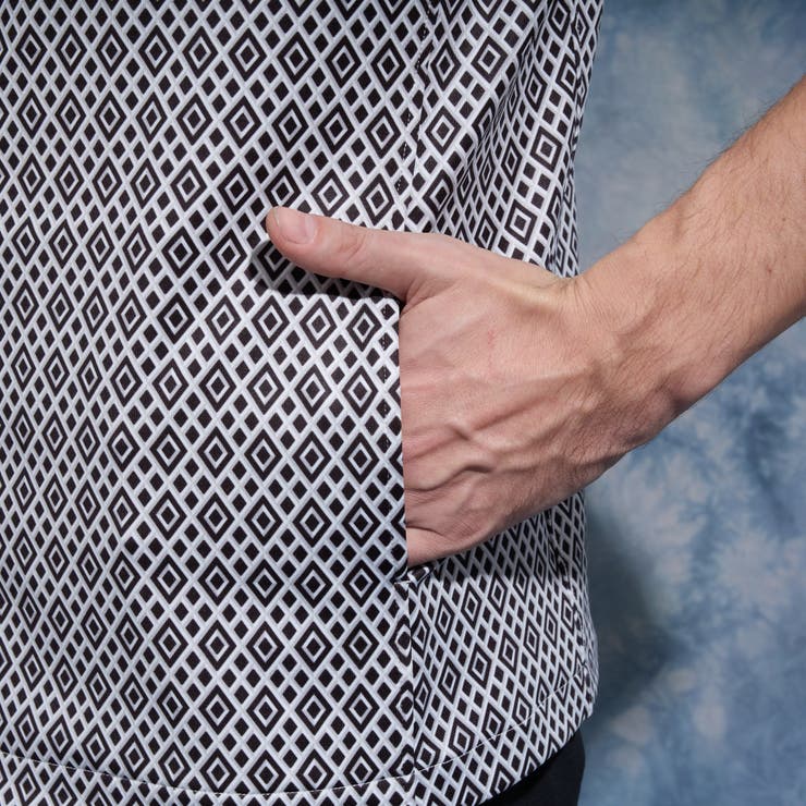 ジオメトリックプリント5分袖フードパーカー | NICOLE | 詳細画像11 