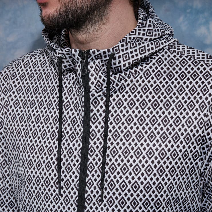 ジオメトリックプリント5分袖フードパーカー | NICOLE | 詳細画像8 