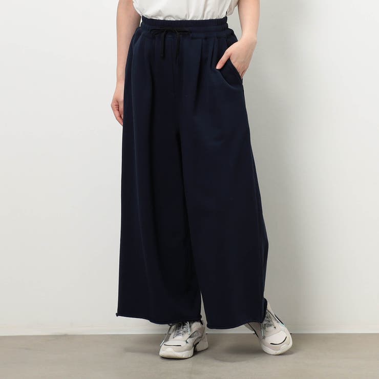 67ネイビー | 【WALDO】ミニ裏毛ワイドパンツ | NICOLE