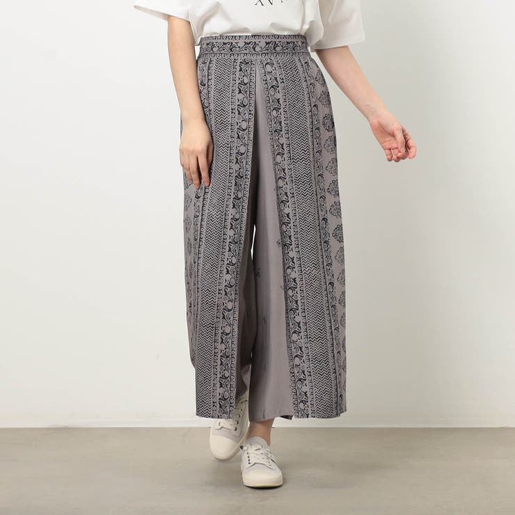29グレー | 【WALDO】パネル柄プリントパンツ | NICOLE