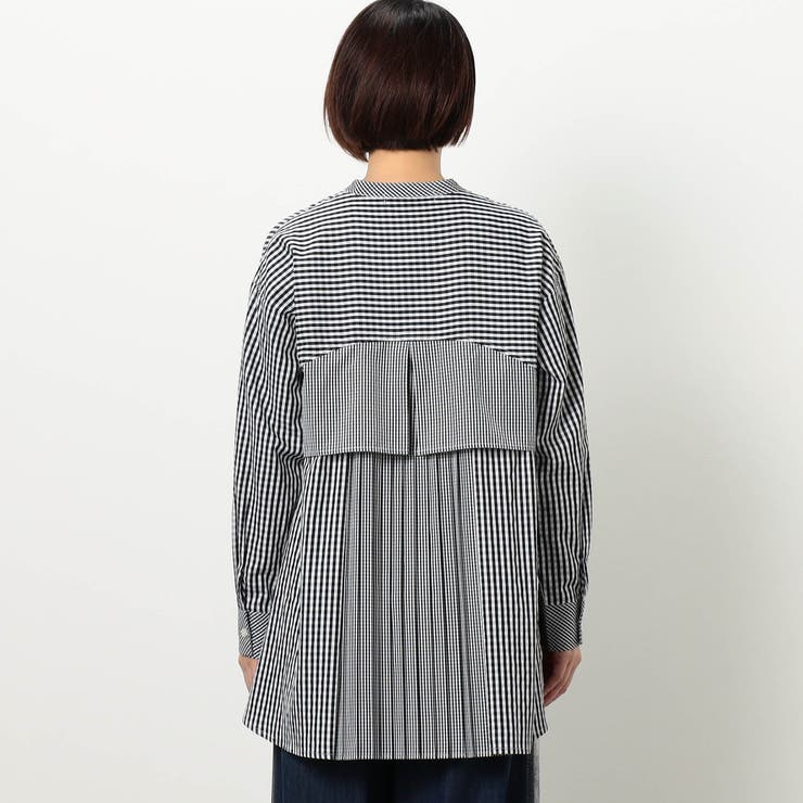 【WALDO】バックプリーツバンドカラーシャツ | NICOLE | 詳細画像3 