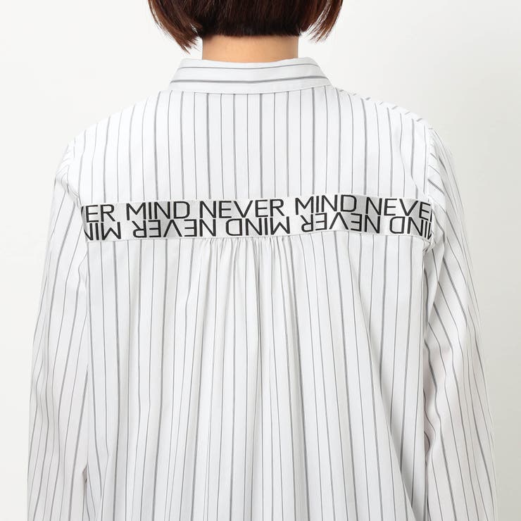 【WALDO】ストライプテープロゴ入りシャツ | NICOLE | 詳細画像10 