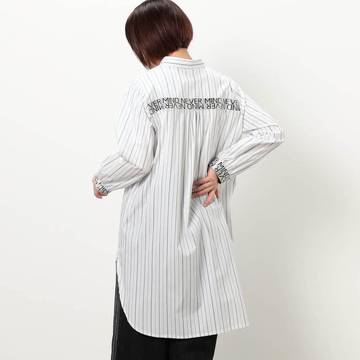 【WALDO】ストライプテープロゴ入りシャツ | NICOLE | 詳細画像4 