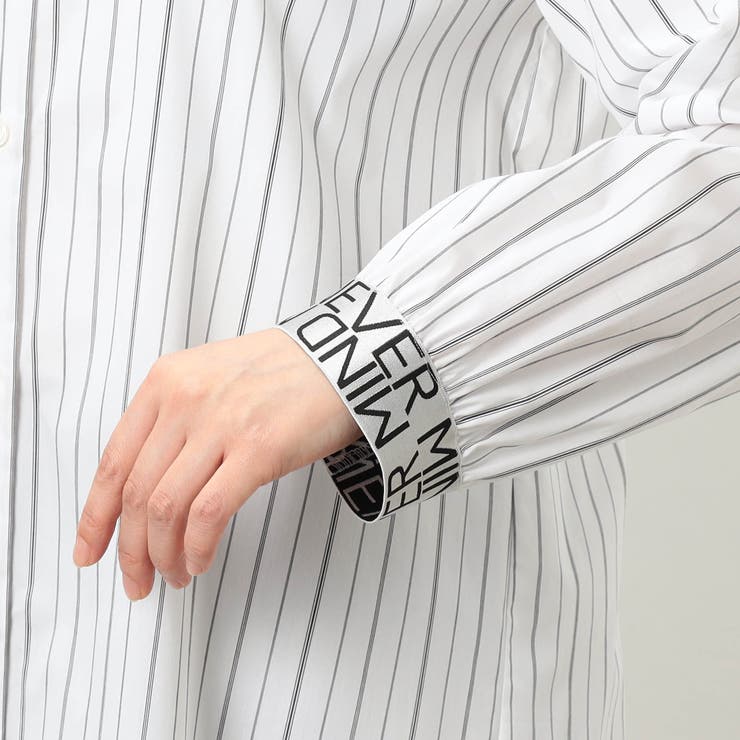 【WALDO】ストライプテープロゴ入りシャツ | NICOLE | 詳細画像8 