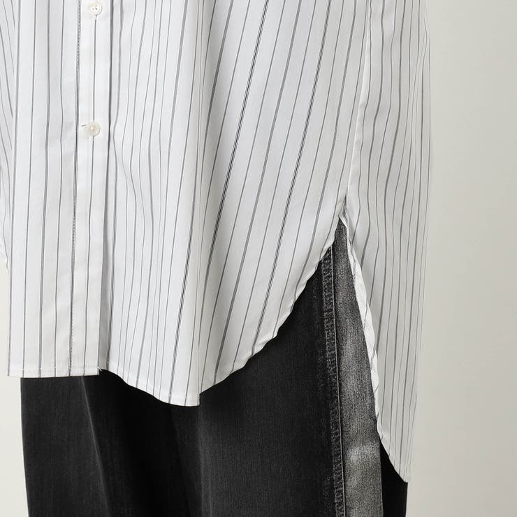 【WALDO】ストライプテープロゴ入りシャツ | NICOLE | 詳細画像9 