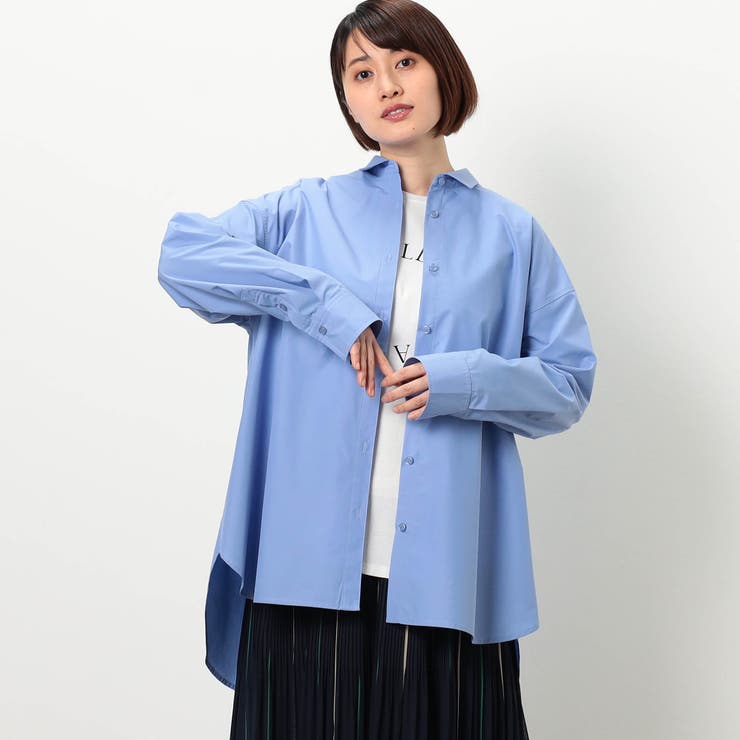 60ブルー | 【WALDO】レギュラー衿オーバーシャツ | NICOLE