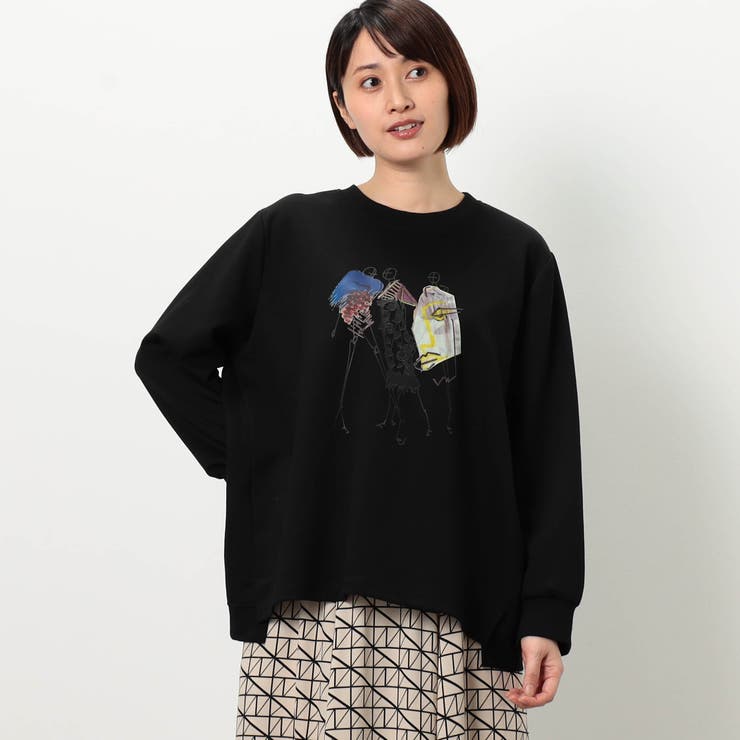 49ブラック | 【WALDO】アートプリントプルオーバー | NICOLE