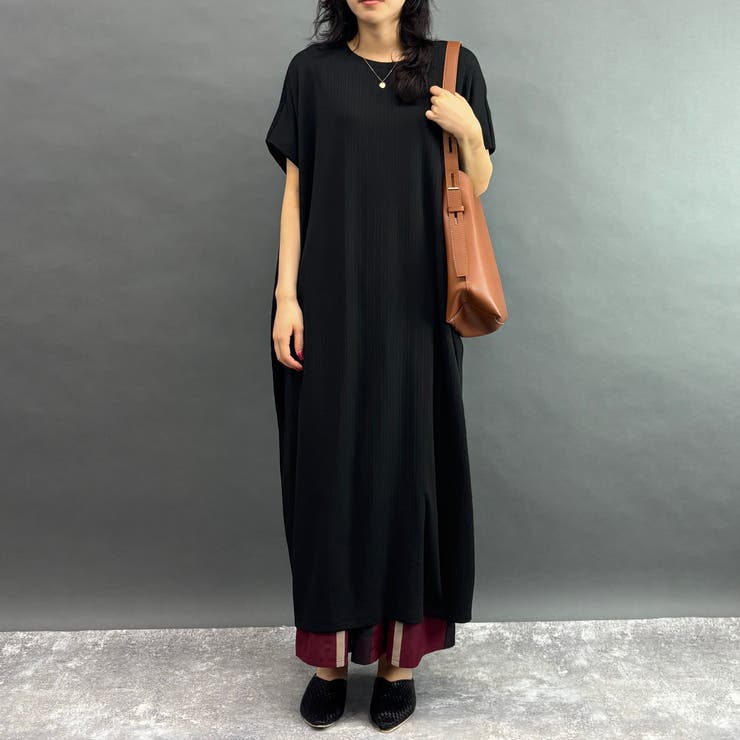 ランダムリブ素材ゆったりワンピース | NICOLE | 詳細画像20 