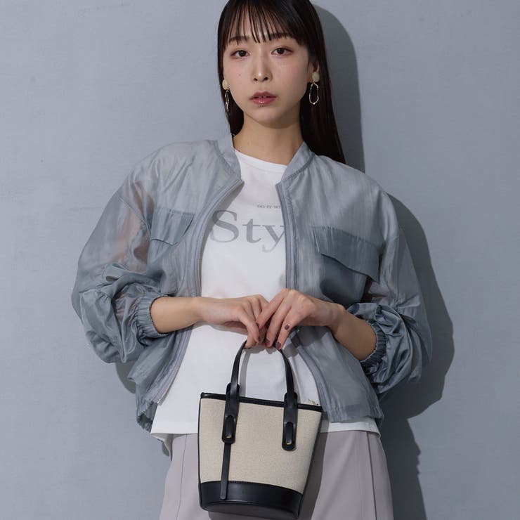 新品タグ付き シアーブルゾン 定価17,600円 antiqua 予約 8月上旬納期 シアーショートブルゾン ブルゾン