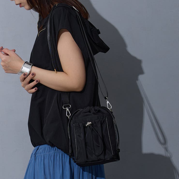 49ブラック | 巾着ショルダーバッグ | NICOLE