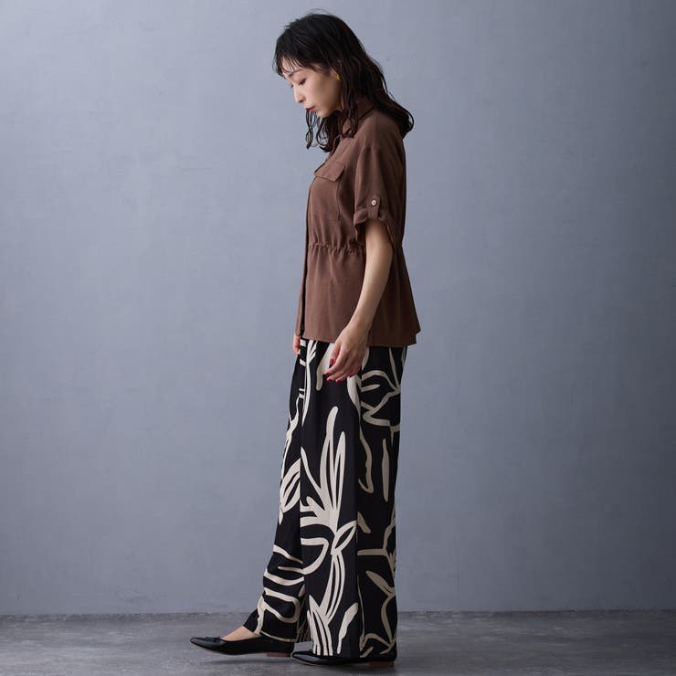 ウエストドロスト半袖シャツ | NICOLE | 詳細画像4 