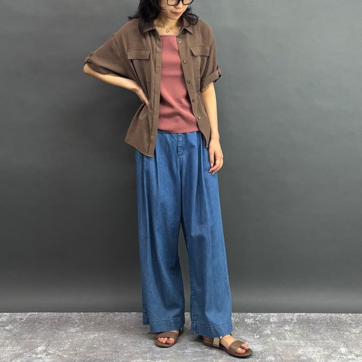 ウエストドロスト半袖シャツ | NICOLE | 詳細画像5 