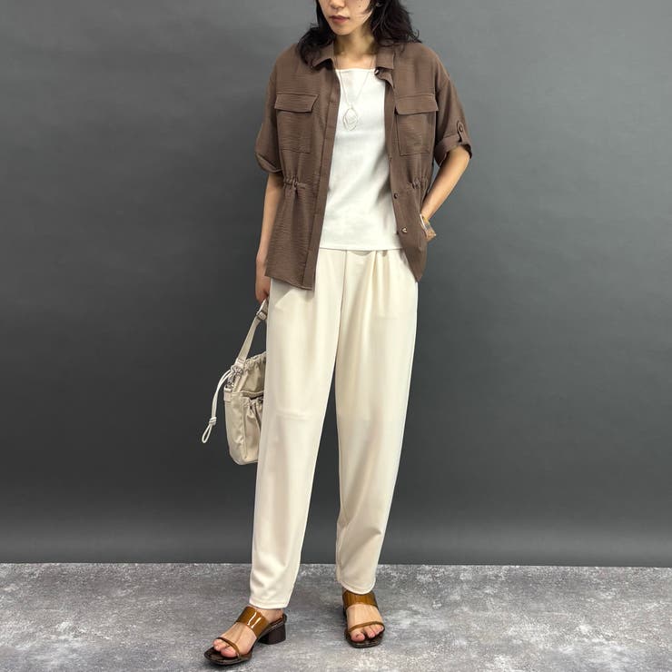 ウエストドロスト半袖シャツ | NICOLE | 詳細画像6 