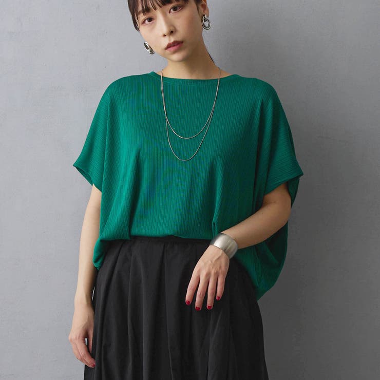 40グリーン | ランダムリブプルオーバー | NICOLE