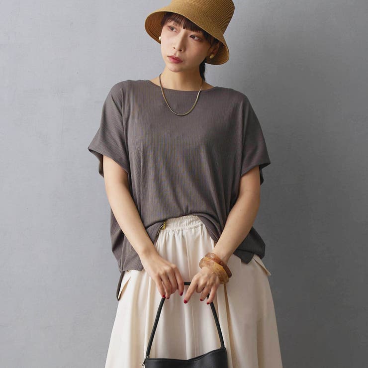 46カーキ | ランダムリブプルオーバー | NICOLE