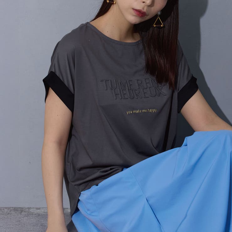 エンボス刺繍Tシャツ | NICOLE | 詳細画像1 