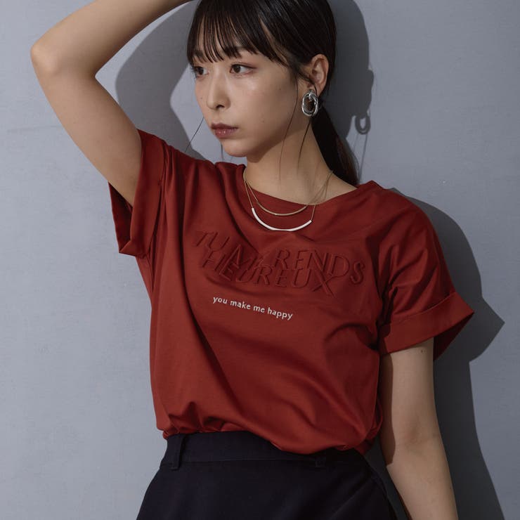エンボス刺繍Tシャツ | NICOLE | 詳細画像3 