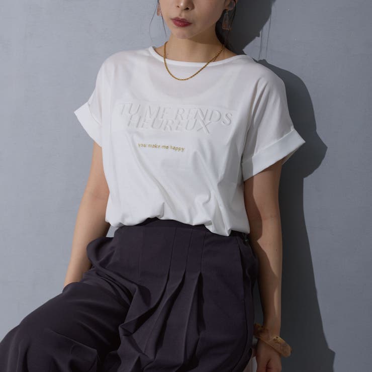 エンボス刺繍Tシャツ | NICOLE | 詳細画像7 