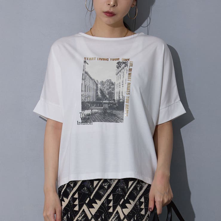 28オフホワイト | フォトプリントTシャツ | NICOLE