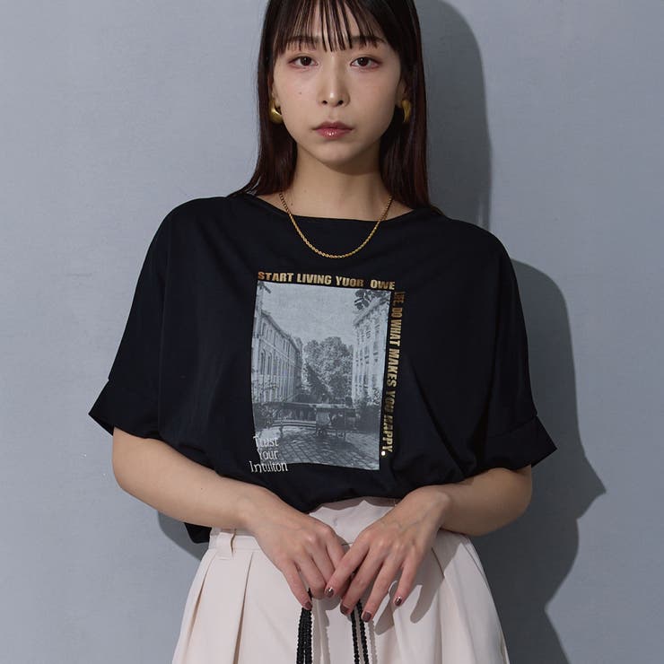 49ブラック | フォトプリントTシャツ | NICOLE