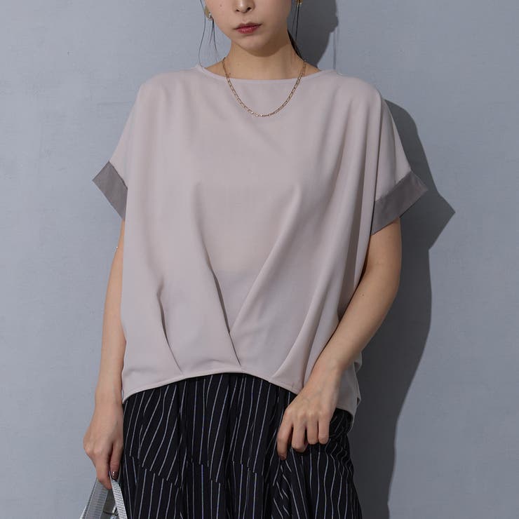 19ライトグレー | 裾タックTEE | NICOLE