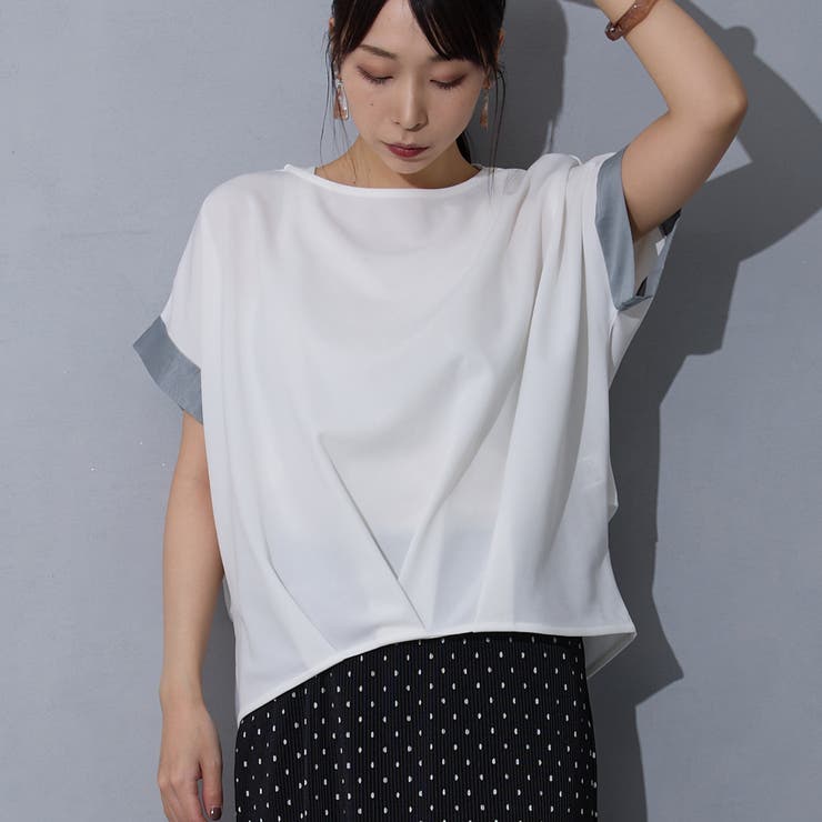 28オフホワイト | 裾タックTEE | NICOLE