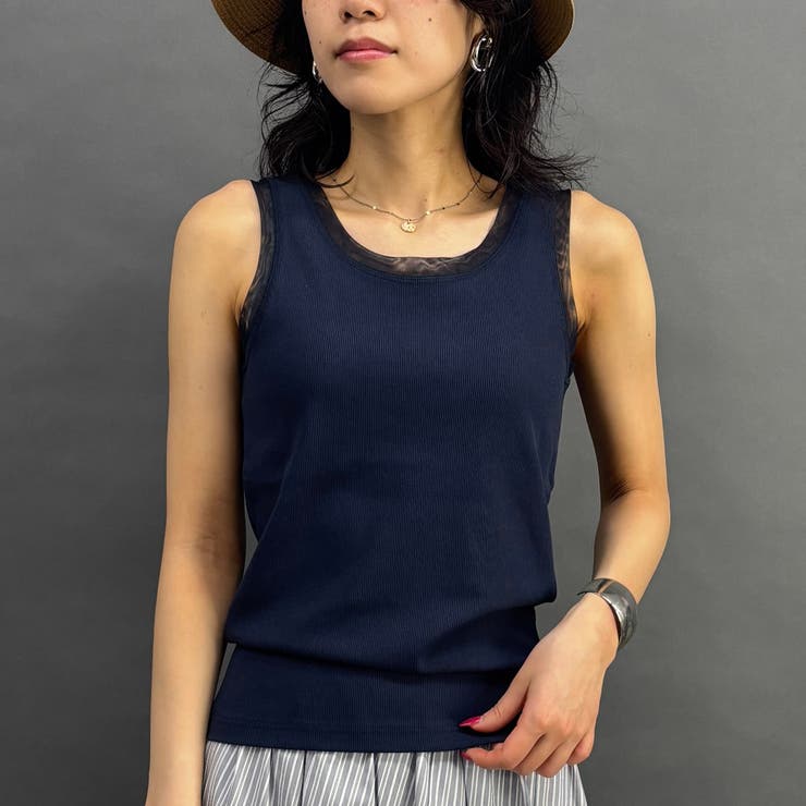 チュール付きタンクトップ | NICOLE | 詳細画像1 