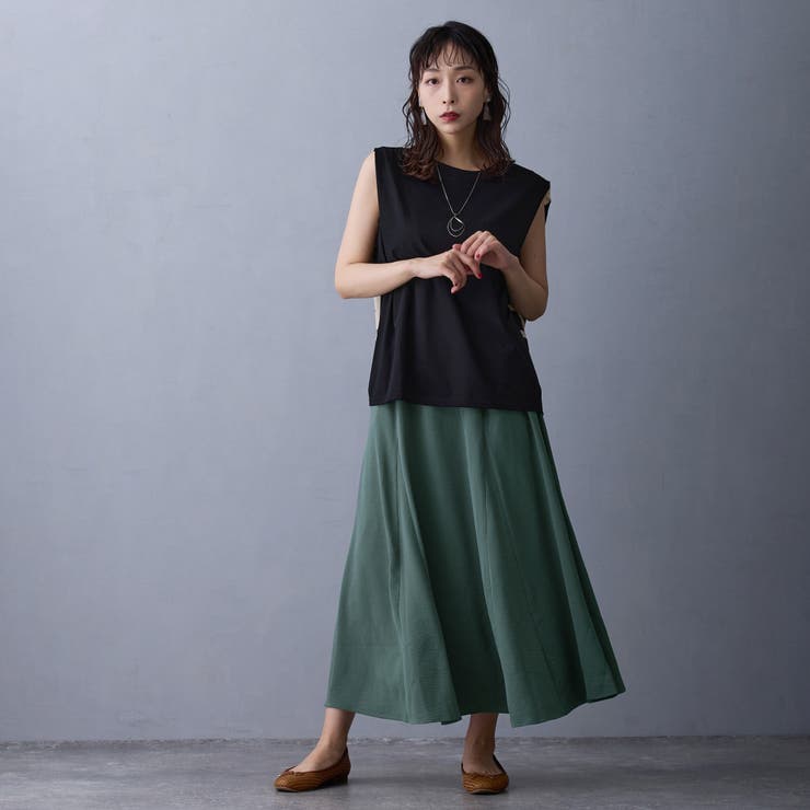 バック柄プリントスリーブレスTシャツ | NICOLE | 詳細画像13 