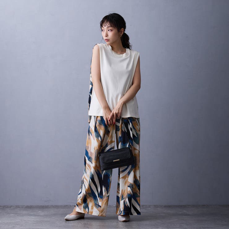 バック柄プリントスリーブレスTシャツ | NICOLE | 詳細画像15 