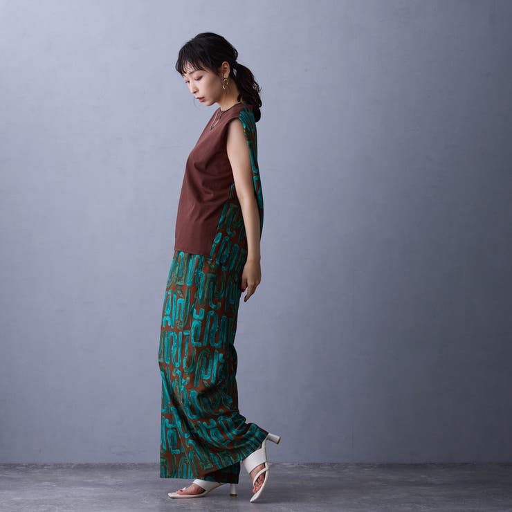 バック柄プリントスリーブレスTシャツ | NICOLE | 詳細画像2 