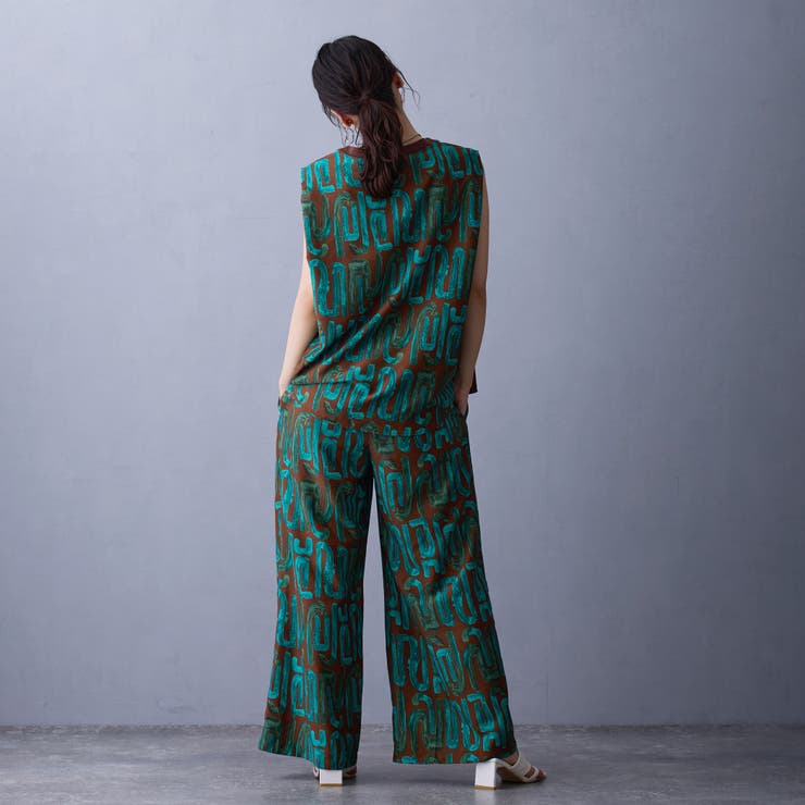 バック柄プリントスリーブレスTシャツ | NICOLE | 詳細画像3 