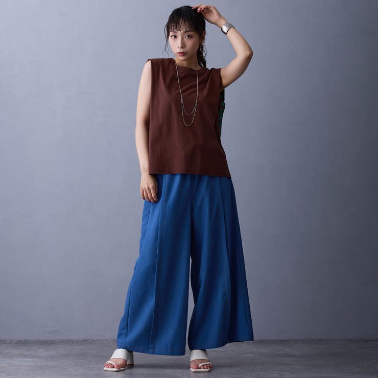 バック柄プリントスリーブレスTシャツ | NICOLE | 詳細画像4 