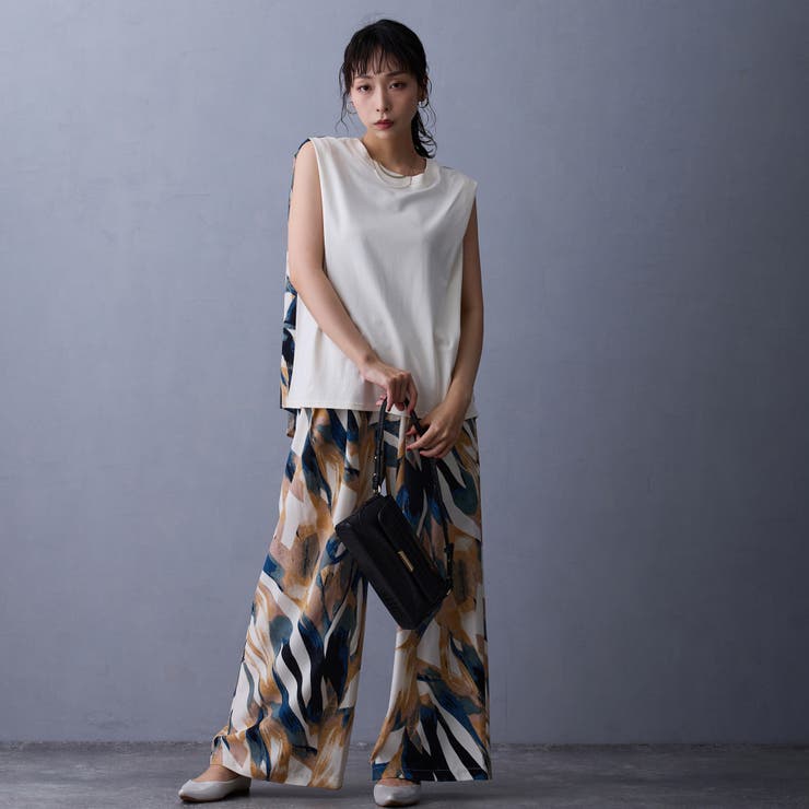 バック柄プリントスリーブレスTシャツ | NICOLE | 詳細画像5 