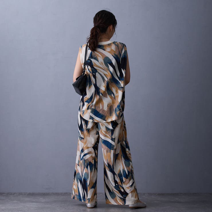 バック柄プリントスリーブレスTシャツ | NICOLE | 詳細画像7 