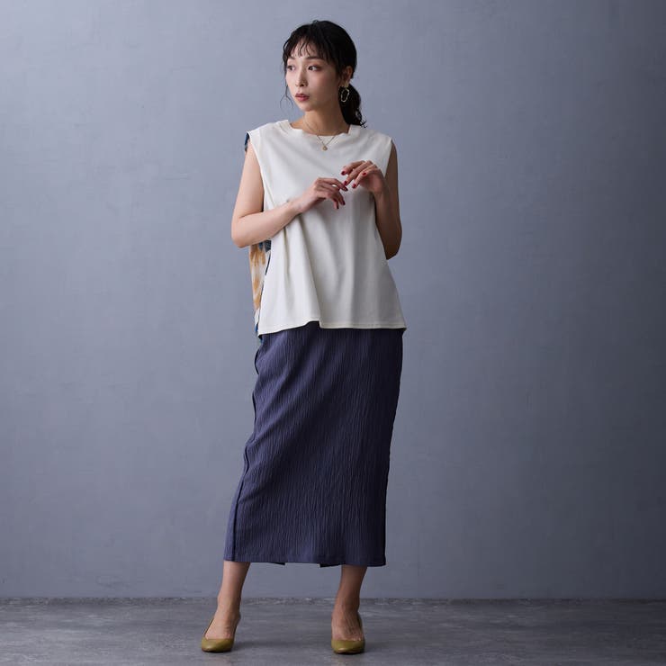 バック柄プリントスリーブレスTシャツ | NICOLE | 詳細画像8 