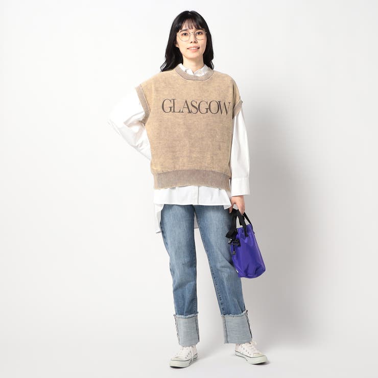 ケミカルウォッシュロゴベスト | NICOLE | 詳細画像2 