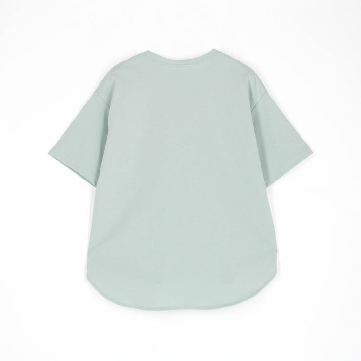 手書き風ロゴ ラウンドヘムTシャツ | NICOLE | 詳細画像2 