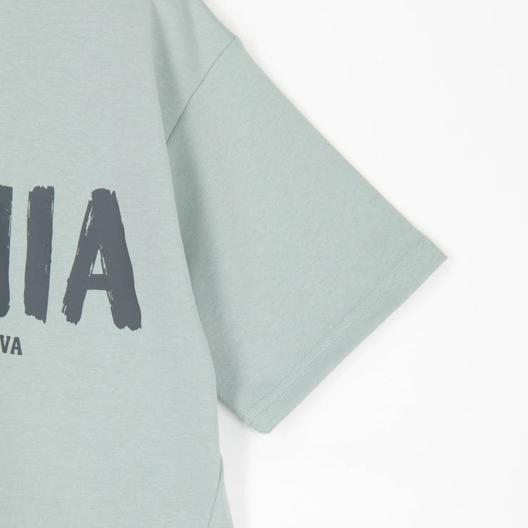 手書き風ロゴ ラウンドヘムTシャツ | NICOLE | 詳細画像4 