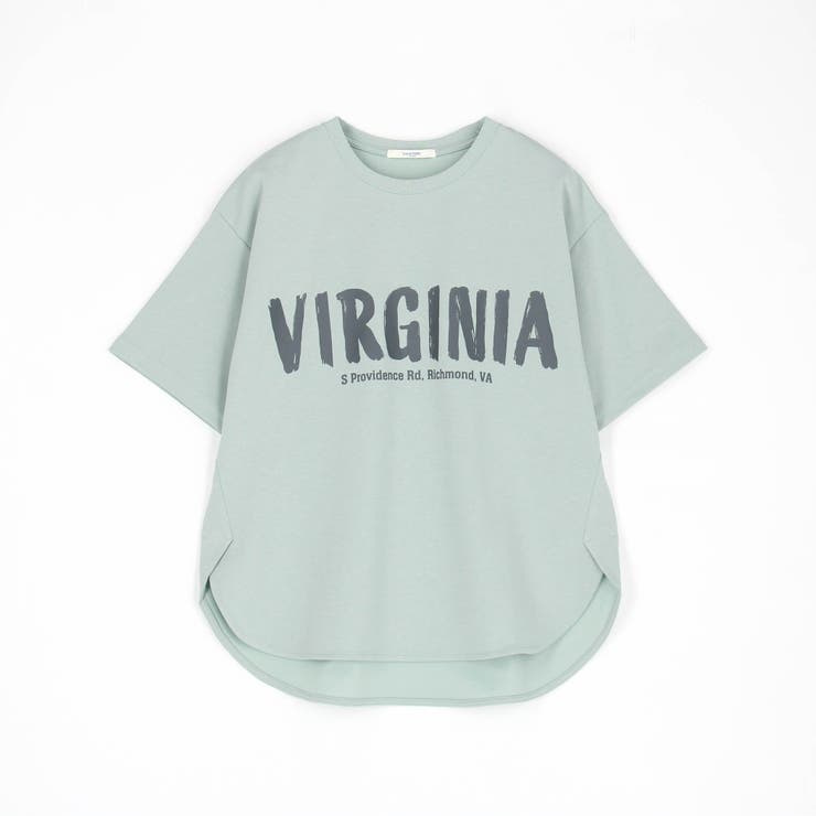 64サックス | 手書き風ロゴ ラウンドヘムTシャツ | NICOLE